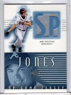 2002 Upper Deck SP Authentic Game Used Jersey #CJ Chipper Jones